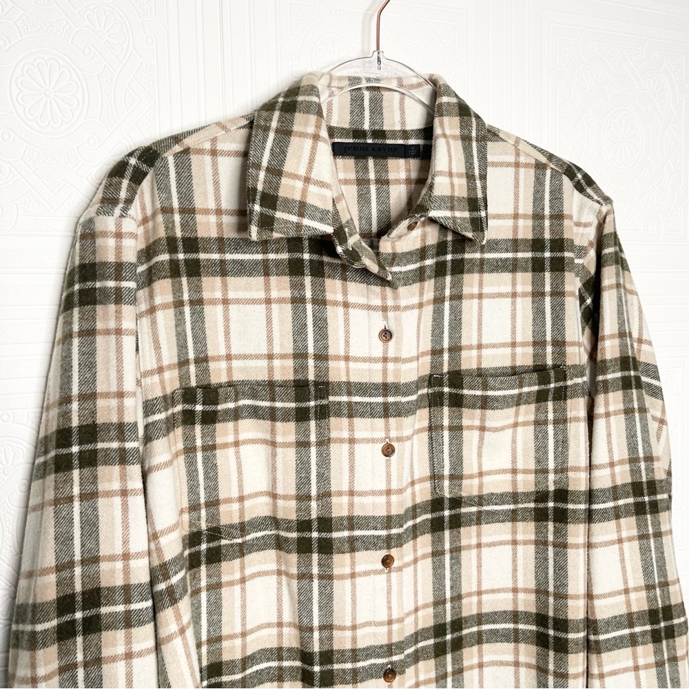 Jenni Kayne O’Keefe Plaid Wool Overshirt Medium - Picture 4 of 8